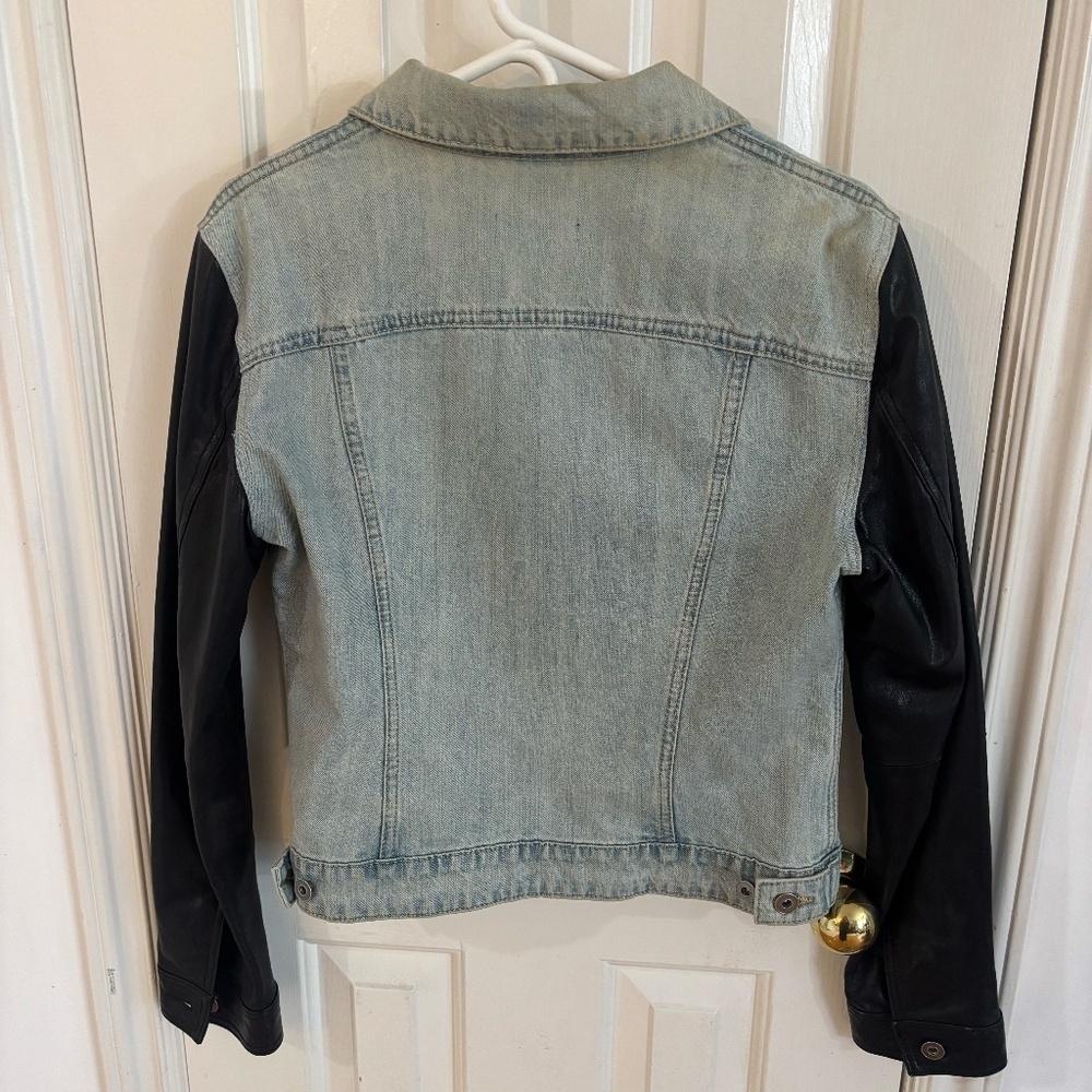 Denim and Leather jacket ~ rare * accepting offers - Picture 3 of 3